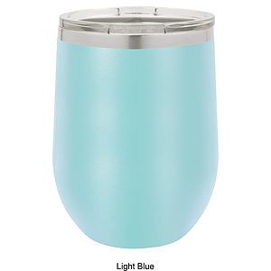 12 Oz. Polar Camel Stemless Wine Glass w/Lid Stainless Steel