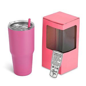 30 Oz. Unbranded Stainless Steel Tumbler w/ Color Matched Window Display Gift Box