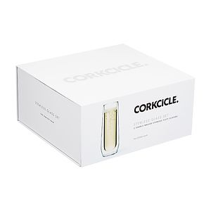 Corkcicle Stemless Glass Flute Set of 2