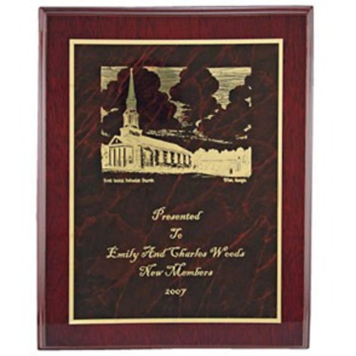 High Gloss Mahogany Plaque (8"x10")