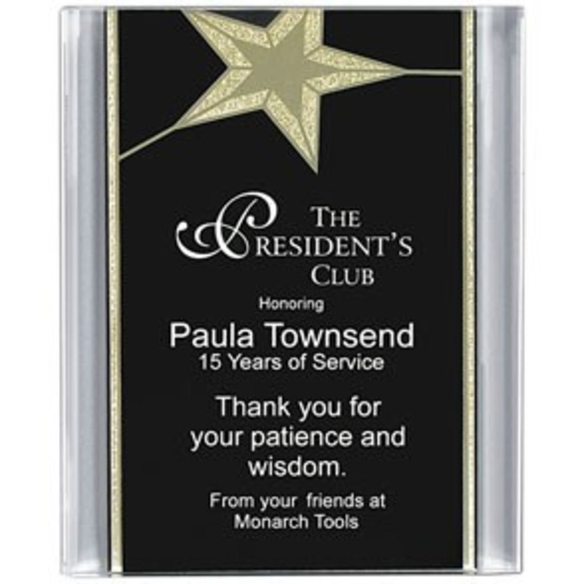 Star Acrylic Award w/Easel