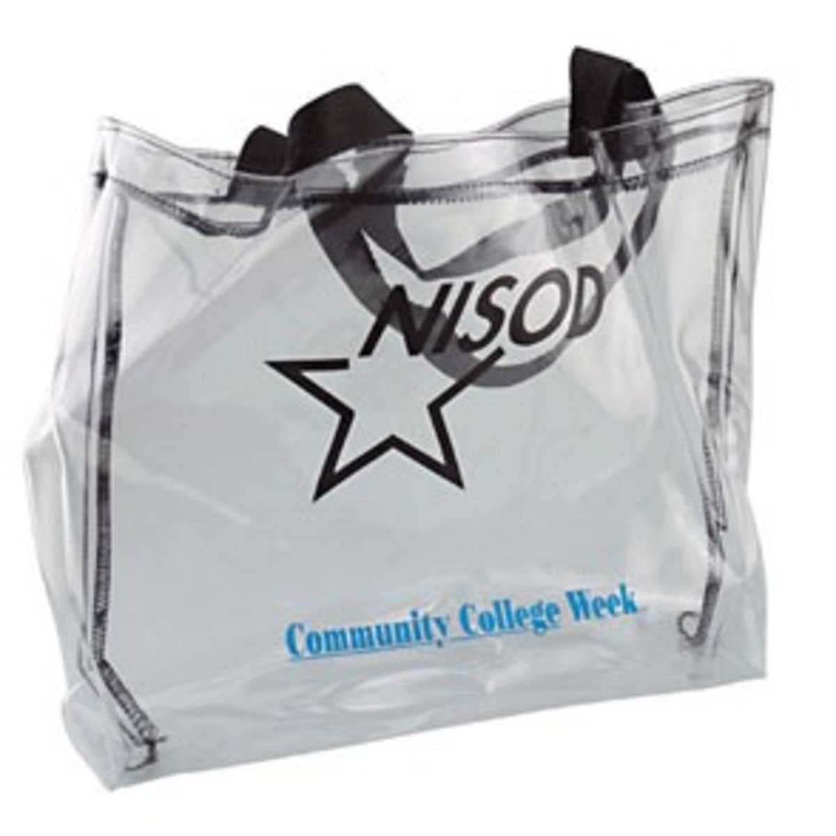 Clear Vinyl Tote Bag w/Gusset (13"x14"x3")
