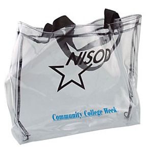 Clear Vinyl Tote Bag w/Gusset (13"x14"x3")