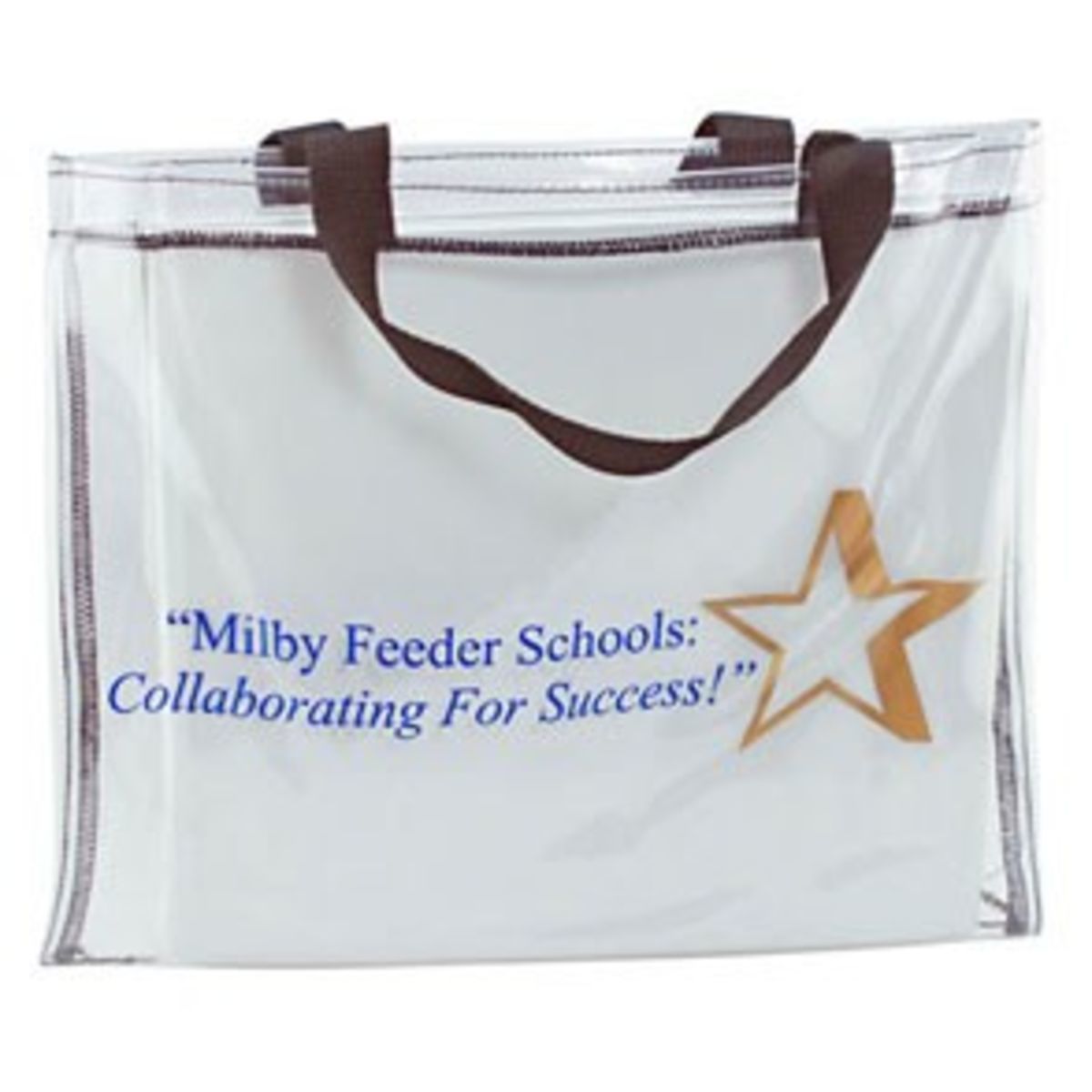 Clear Vinyl Tote Bag w/Gusset (14 1/2"x11")