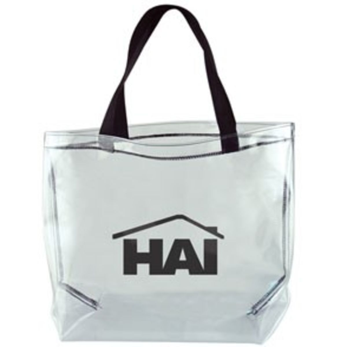 Clear Vinyl Stadium Tote Bag w/Gusset (11.5"x11.75"x5.5")