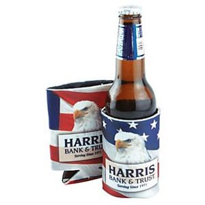 Custom Patented Coolie Beverage Insulator w/ 4 Color Process