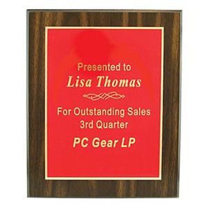 Walnut Finish Plaque (8"x10")