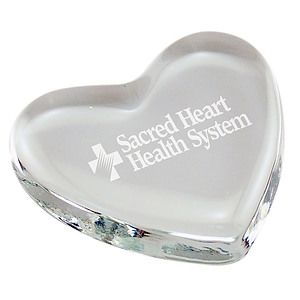 Clear Glass Paperweight - Engraved