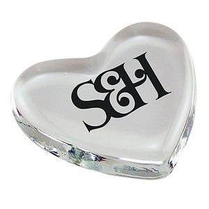 Clear Glass Paperweight - Screen Printed