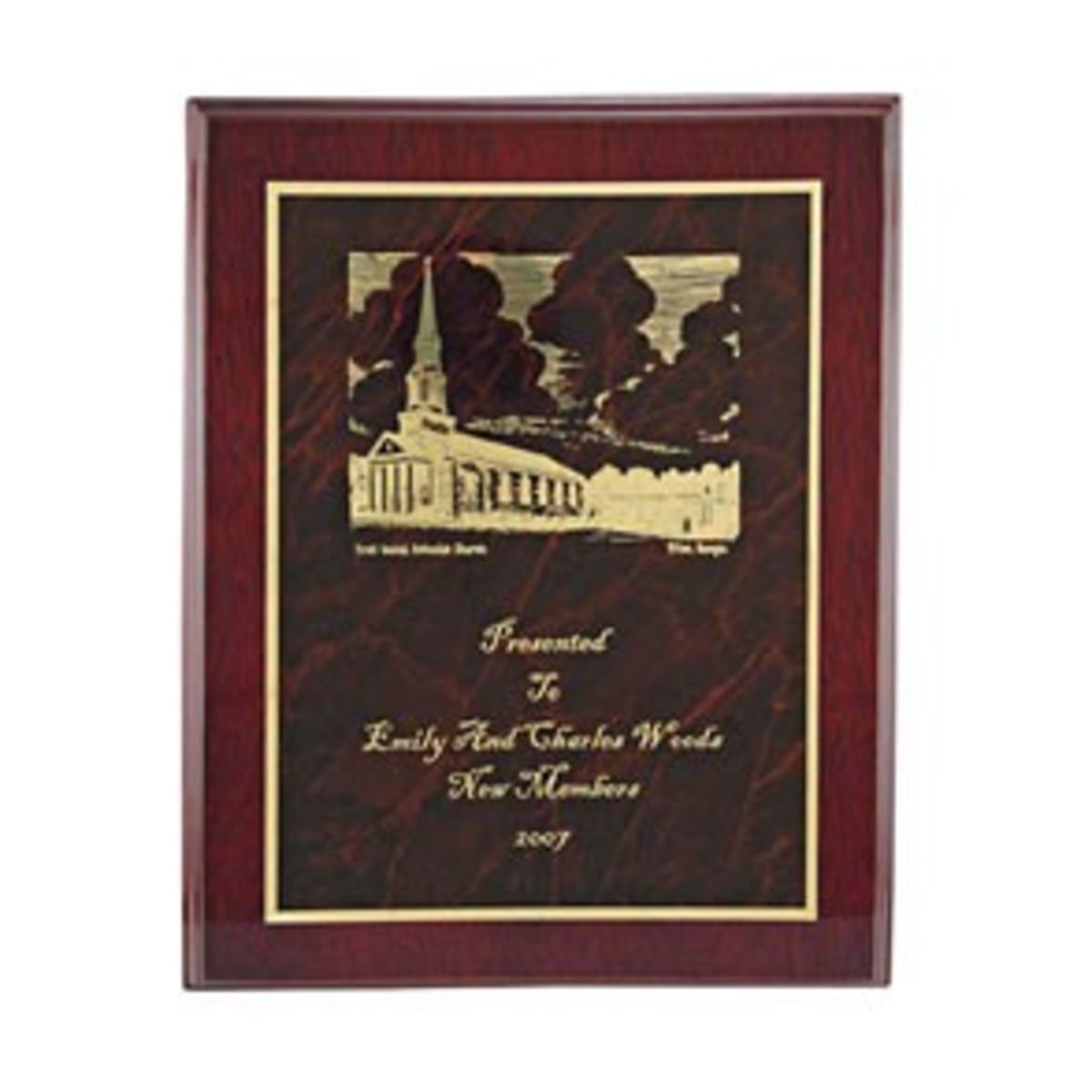 High Gloss Mahogany Plaque (6"x8")