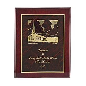 High Gloss Mahogany Plaque (6"x8")