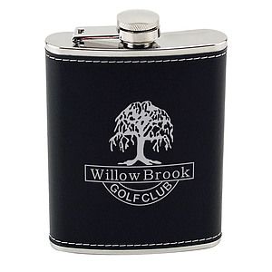 8oz Leatherwrap Stainless Steel Flask