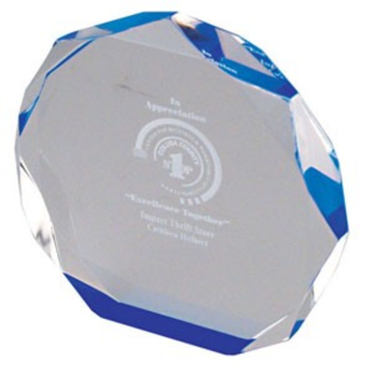 Octagon Acrylic Award