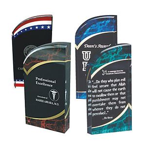 Rounded Marbleized Awards