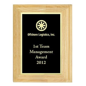 w8" x 10" Red Alder Plaque w/Plate