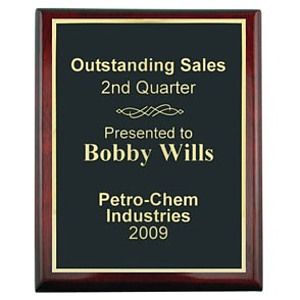 Rosewood Piano Finish Plaque (8"x10")