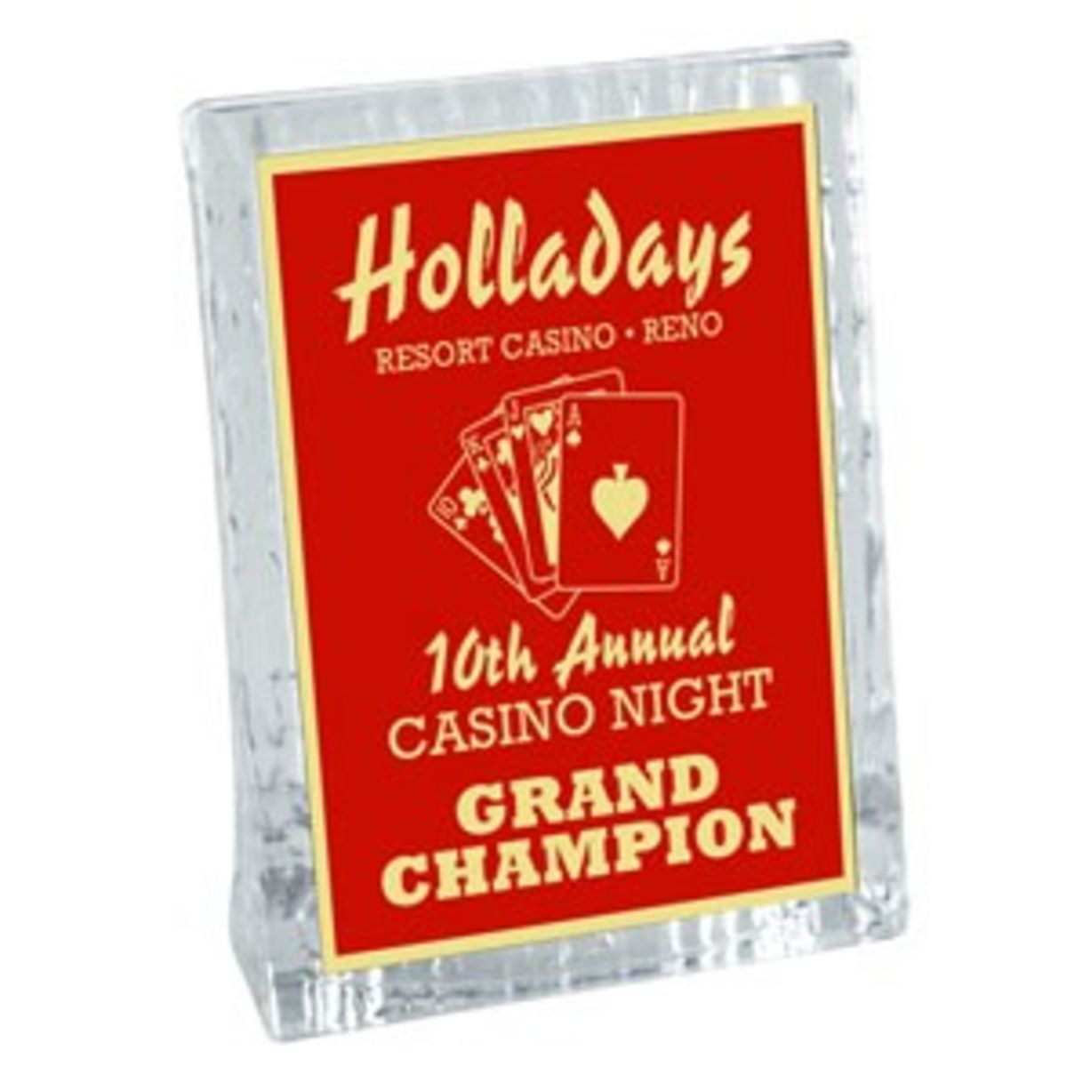Sculpted Ice Self Standing Plaque