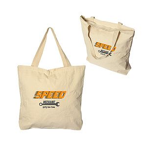 Vineu Cotton Tote With Zipper - Standard