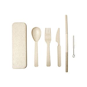 Artesia Wheat Fibre Utensil Set In A Case