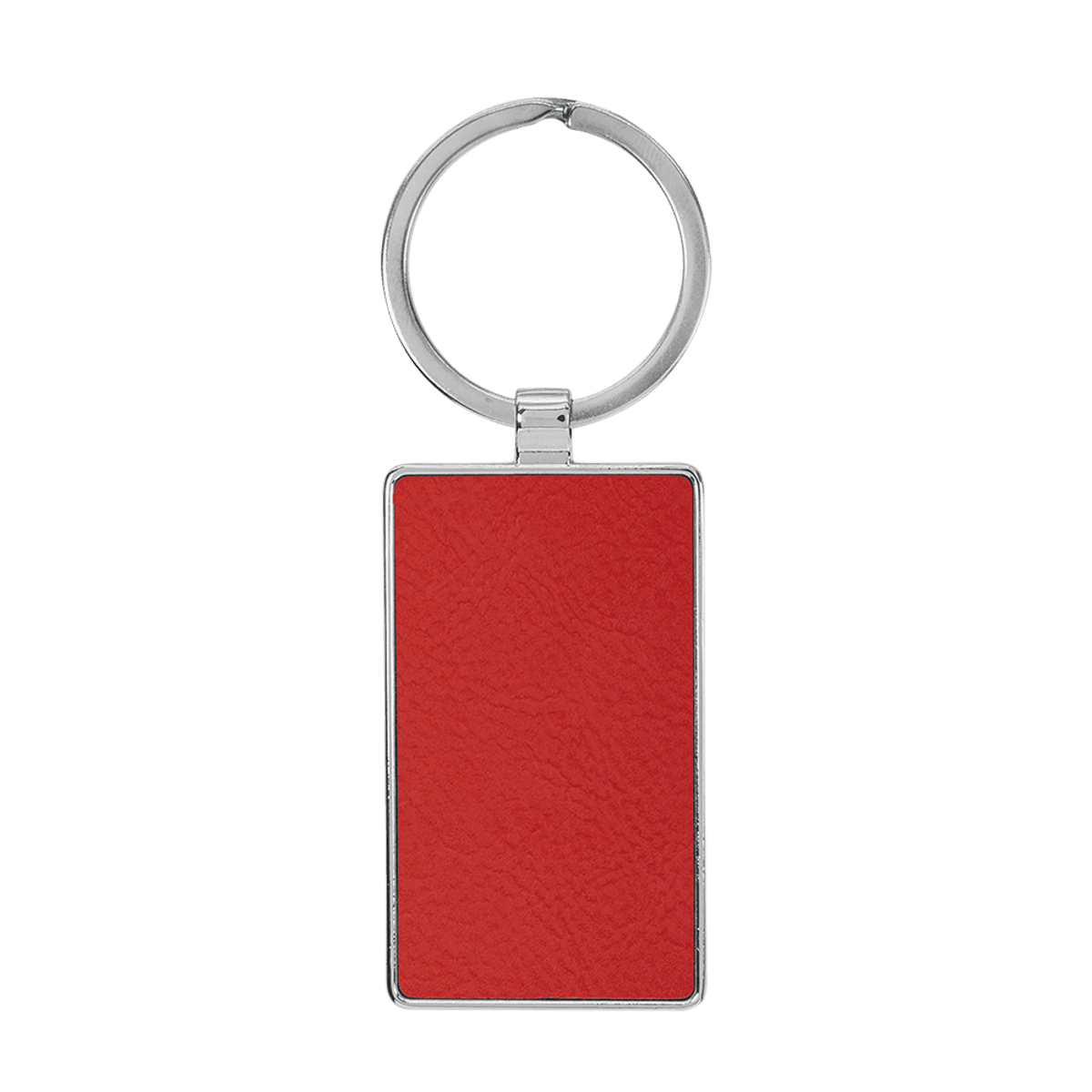 Promotional 8 34 x 1 14 laserable leatherettemetal rectangle keychain