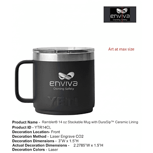 Rambler® 14 oz Stackable Mug with DuraSip™ Ceramic Lining