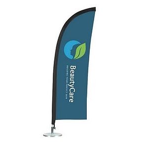 6"x18" Blade Shape Mini Table Flag-1 Side Imprint