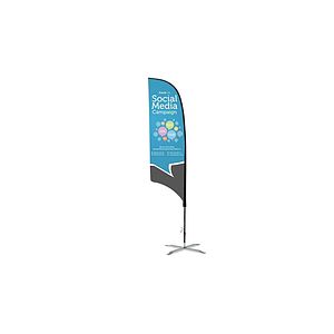 17ft Concave Feather Flag- Double Side Imprint -Fabric Only