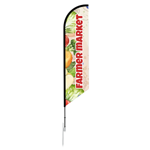 17ft Angled Feather Flag Fabric Only-1 Side Imprint