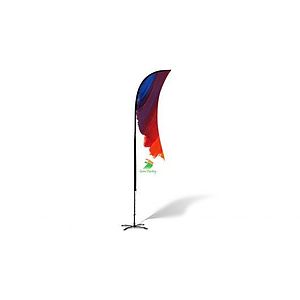 17ft Angled Feather Flag-Fabric Only-2 Side Imprint