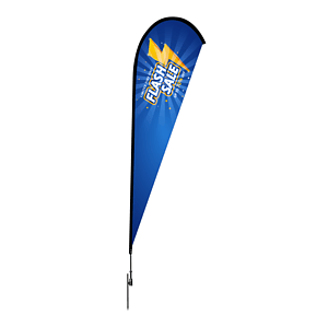 6ft Teardrop Shape Feather Flag Kit - 2 Side Imprint - FABRIC ONLY