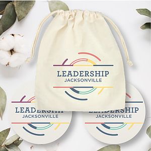 2 Round Coaster Pouch Set - Basic Pouch Print