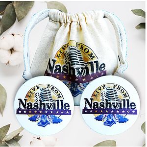 2 Round Coaster Pouch Set - Basic Pouch Print