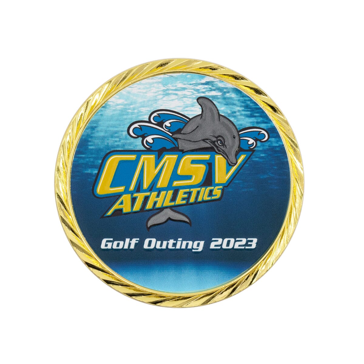 1.75" Speed Challenge Coin Oblique Edge w/ 3D Texture Print