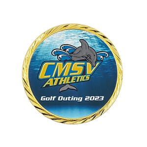 1.75" Speed Challenge Coin Oblique Edge w/ 3D Texture Print