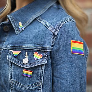 Rainbow Triangle Pride Lapel Pin