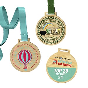 Custom Bamboo Medals Full Color (2")