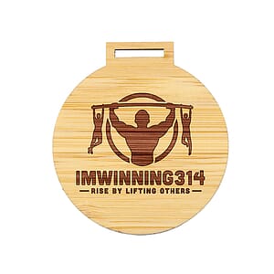 Custom Bamboo Medals Engraved (2.5")