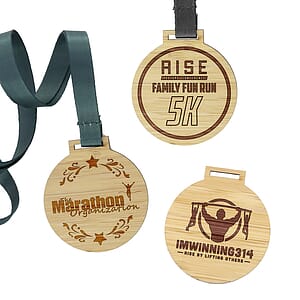 Custom Bamboo Medals Engraved (1-1/2")