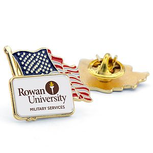 U.S.A. Flag Lapel Pins with Custom Logo
