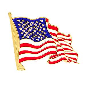American Flag Die Struck Patriotic Lapel Pin