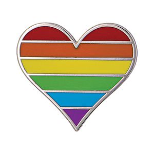 Rainbow Heart Pride Lapel Pin