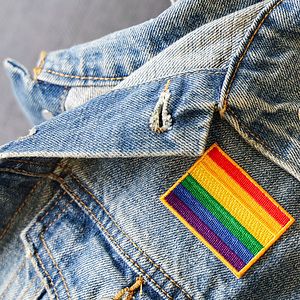 2" Rainbow Flag W/Adhesive Backing