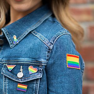 2" Rainbow Flag W/Adhesive Backing
