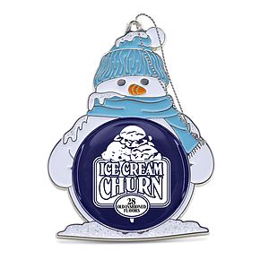 Modern Snowman Holiday Ornament