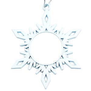 White Snowflake Holiday Ornament