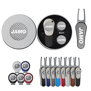 Pitchfix XL 2.5 Golf Divot Tool Deluxe Gift Set w/ Hat Clip