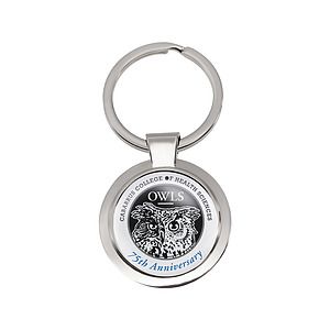 Round Metal Key Tag Full Color Imprint