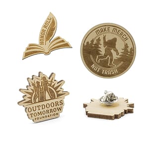 Wood Lapel Pins Engraved (1-1/2")