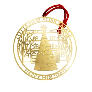Custom Etched Brass Holiday Ornaments 2"