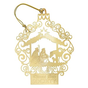 Custom Etched Brass Holiday Ornaments 2"